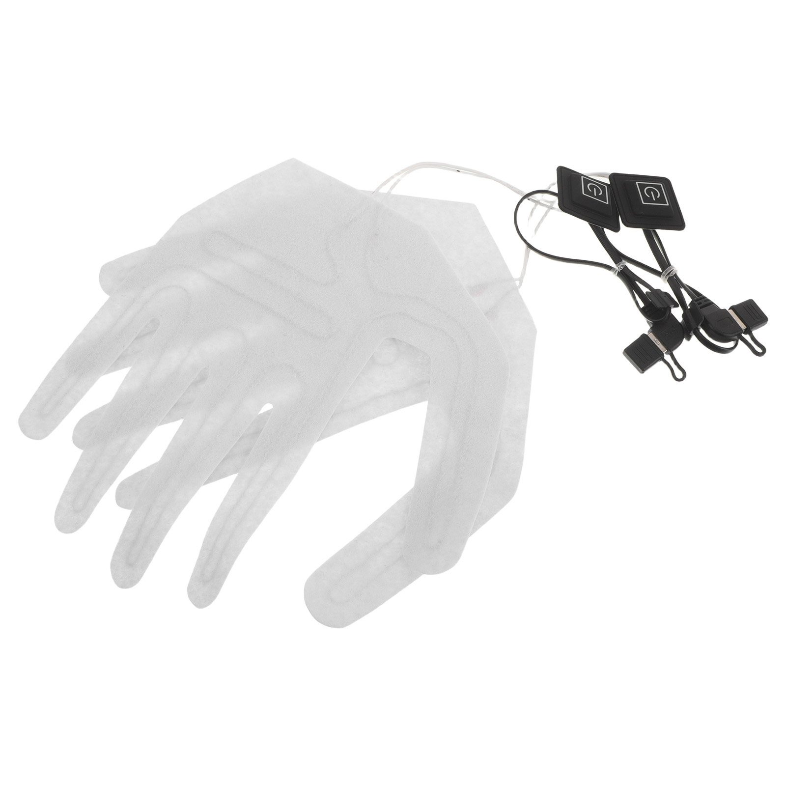 Cycling Glove Padded - 2個入り電気加熱パッド（手袋用）フルフィンガー熱加熱シート、充電式グローブヒーターインサート（スキー、サイクリング用）