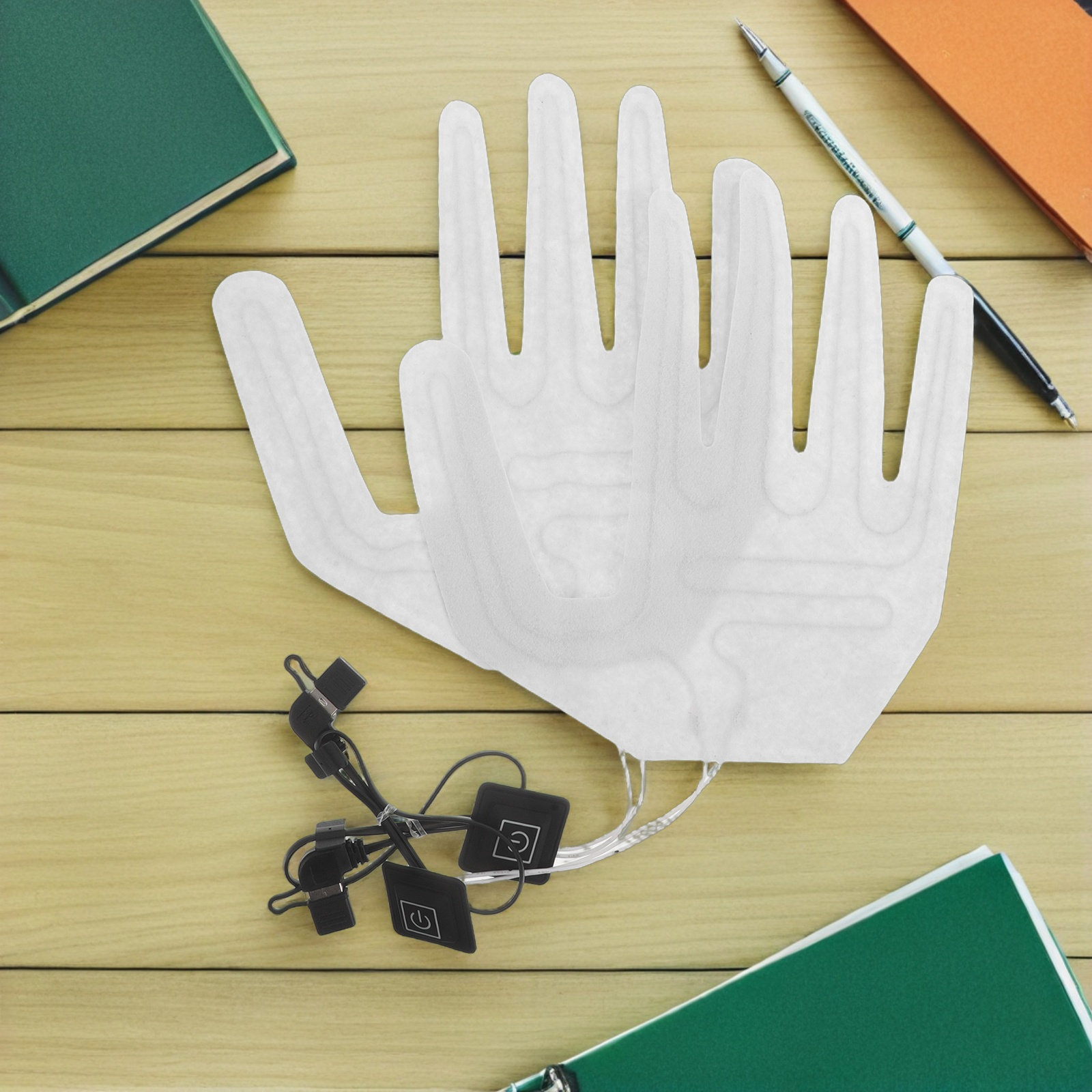2個入り電気加熱パッド（手袋用）フルフィンガー熱加熱シート、 - Cycling Glove Padded のレビューと価格