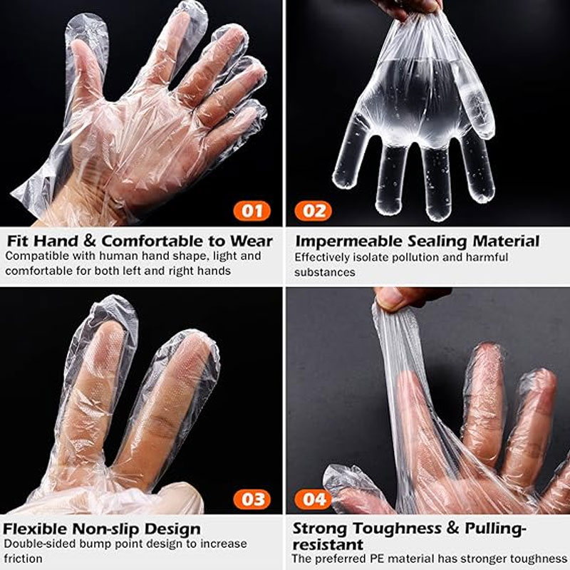 透明な使い捨てプラスチック手袋、ラテックスフリー、食品調理用 - Latex Disposable Glove のレビューと価格