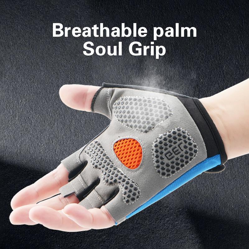 ホットハーフフィンガーサイクリンググローブ男性女性アンチスリ - Cycling Glove Padded のレビューと価格