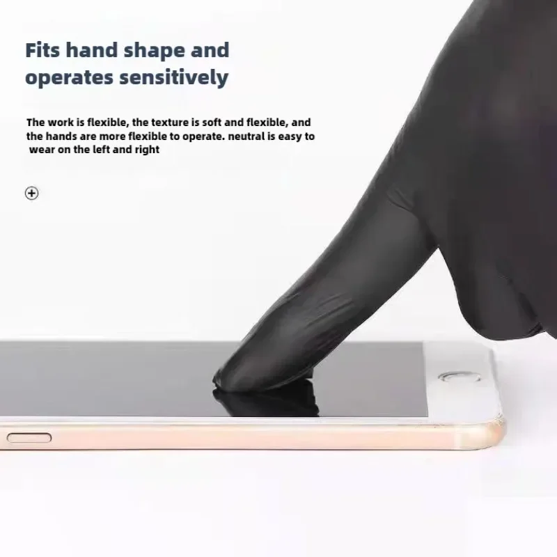使い捨て手袋 ブラック 家庭用ニトリル手袋 耐久性のあるキッ - Nitrile Mechanic Glove のレビューと価格