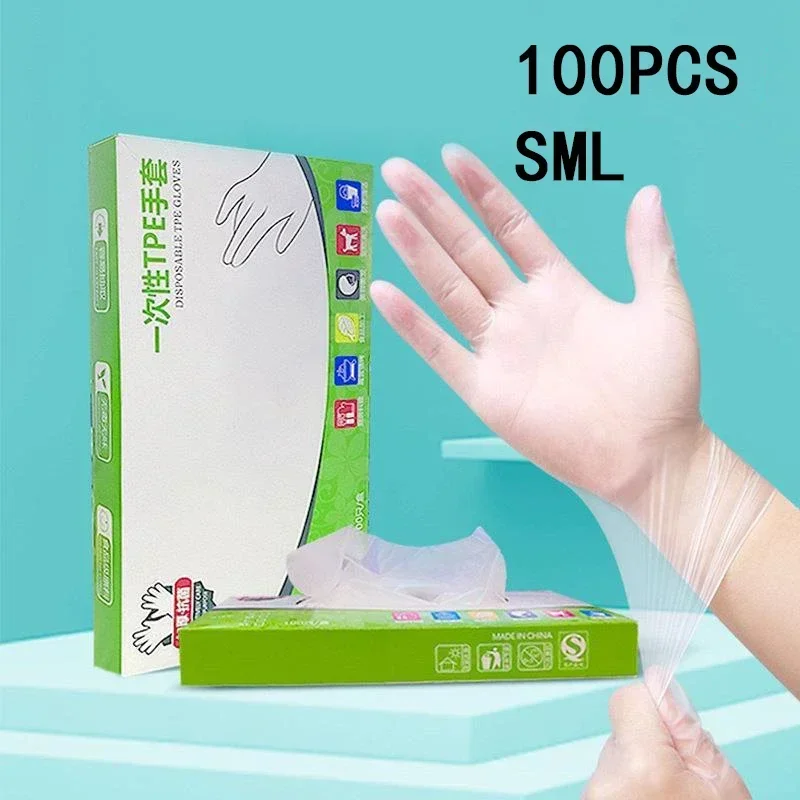 100/200 個食品グレード使い捨て手袋ポータブルノンスリ - Latex Disposable Glove のレビューと価格